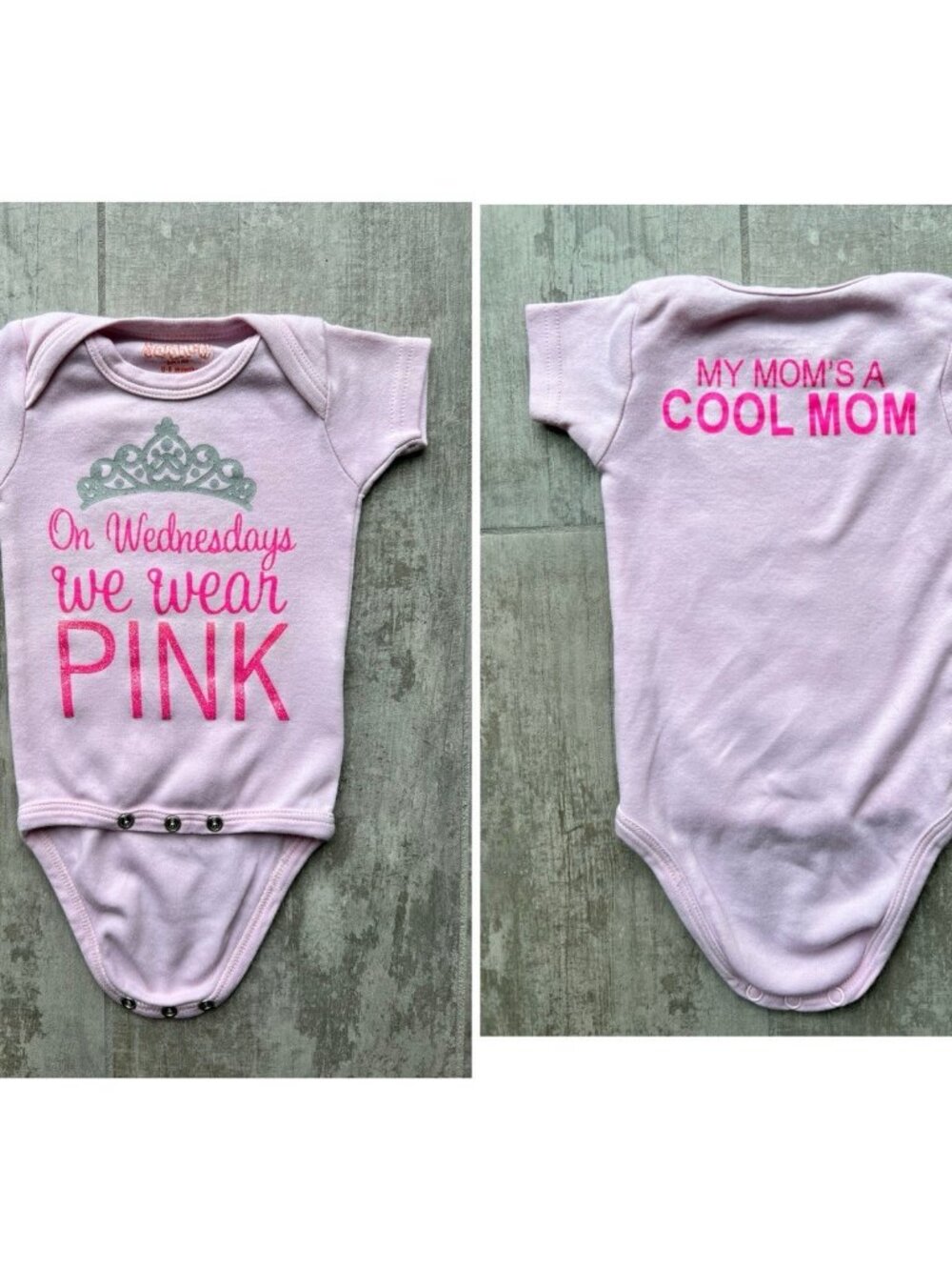 SARA KETY On Wednesday We Wear Pink Mean Girls Funny Cute Bodysuit 0-6